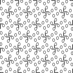 Stylish texture with figures from lines.
Abstract black and white pattern for web page, textures, card, poster, fabric, textile. Monochrome graphic repeating design. 