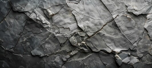 rough grey black wall crack broken