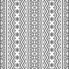 Stylish texture with figures from lines.
Abstract black and white pattern for web page, textures, card, poster, fabric, textile. Monochrome graphic repeating design. 