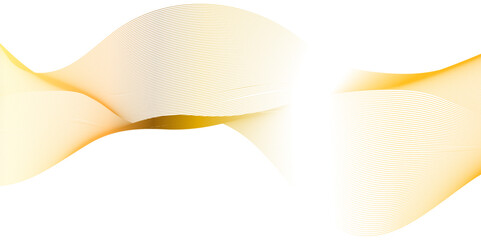 Abstract luxury golden wavy flowing dynamic smooth curve lines isolated on transparent background. Digital future technology concept. Design for web design, cover, technology, science, magazine.