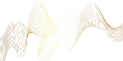 Vector abstract luxury golden line art wavy flowing dynamic gold isolated on transparent background in concept luxury, wave, ocean, technology, book cover.