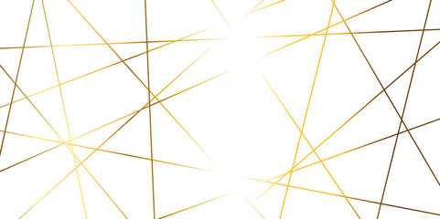 Abstract luxury seamless premium shiny golden random chaotic square and triangle lines on transparent background. Vector, illustration