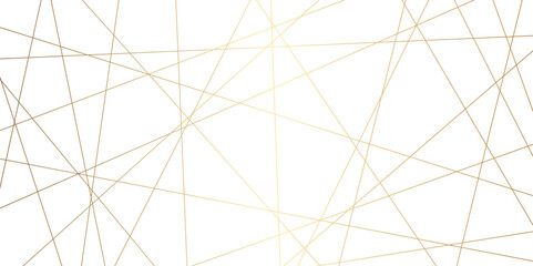 Abstract luxury seamless premium shiny golden random chaotic square and triangle lines on transparent background. Vector, illustration