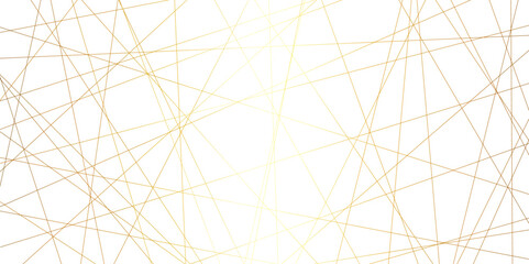 Abstract luxury seamless premium shiny golden random chaotic square and triangle lines on transparent background. Vector, illustration