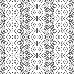 Stylish texture with figures from lines.
Abstract black and white pattern for web page, textures, card, poster, fabric, textile. Monochrome graphic repeating design. 