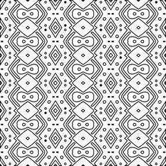 Stylish texture with figures from lines.
Abstract black and white pattern for web page, textures, card, poster, fabric, textile. Monochrome graphic repeating design. 