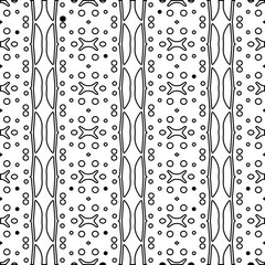 Stylish texture with figures from lines.
Abstract black and white pattern for web page, textures, card, poster, fabric, textile. Monochrome graphic repeating design. 