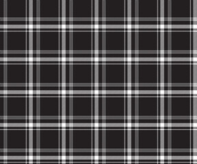 Plaid pattern, black, green, red, white, seamless for textiles and design clothing, skirts, pants, aprons, tablecloths, blankets, simple, elegant or decorative fabric. Vector illustration.