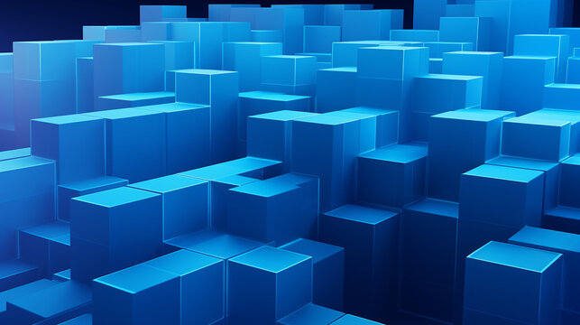 Abstract background with a lot of blue boxes