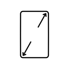 Screen size. Flat vector icon. Simple hardware icon. Icon vector illustration 