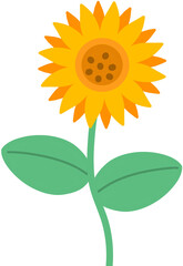 여름 꽃 식물 해바라기 일러스트