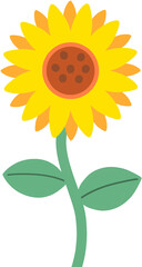 여름 꽃 식물 해바라기 일러스트