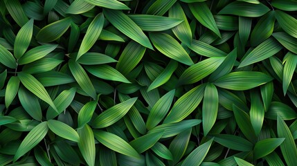 Obraz premium Green Energy and Forest Conservation Day with Leaf Pattern Background.