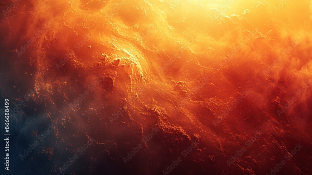 Poster a background with a gradient from light to dark, with the lightest point being a blank orange space.