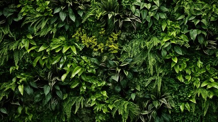 Green wall vertical garden friendly green nature.
