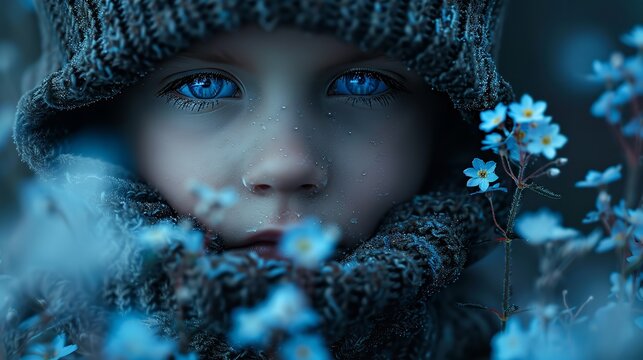 "International Missing Children's Day with Forget-Me-Not Flowers"

