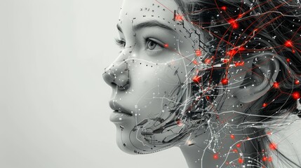 Fototapeta premium woman robot