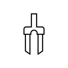 bicycle fork line icon