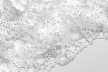 white foam bubbles texture isolated on white background