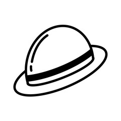 Vacation icon straw hat symbol