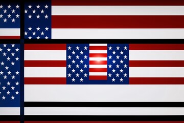 Naklejka premium American flag forming loading bar, Stars and stripes in progress indicator. 