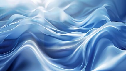 Obraz premium Abstract blue technological background with dynamic digital waves.