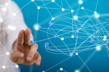 group of human network 3d