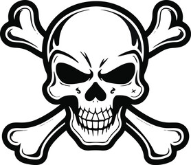 skull and crossbones vector image