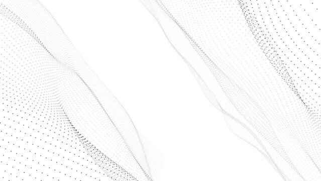 Wave dots weave lines Abstract background. Network connection structure Big Data 3D Virtual Space VR Cyberspace. Crypto Currency, metaverse, network security Neural networks artificial intelligence