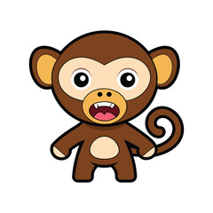 Obraz premium monkey vector,monkey icon vector illustration, monkey silhouette of a monkey isolated on a white background, eps, png, svg,monkey vector