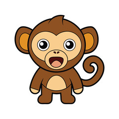 Fototapeta premium monkey vector,monkey icon vector illustration, monkey silhouette of a monkey isolated on a white background, eps, png, svg,monkey vector