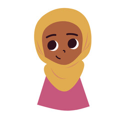 Hijab girl thinking face