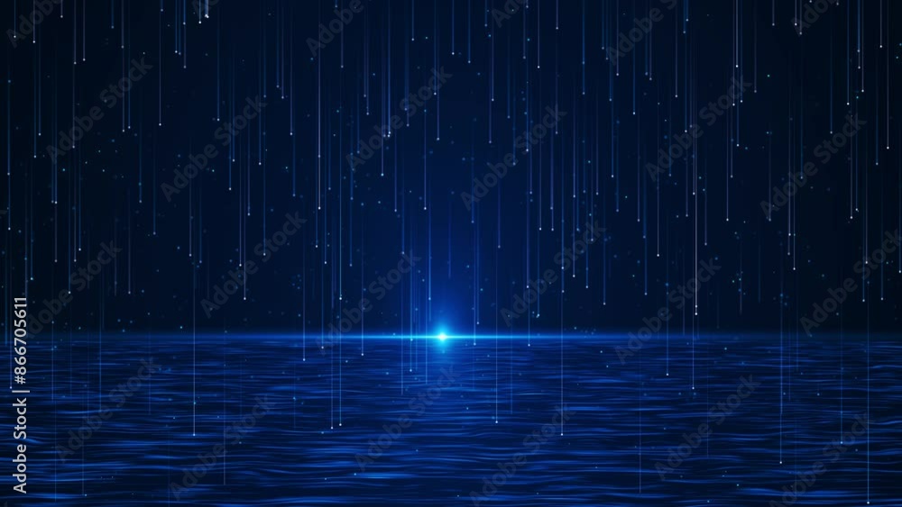 Poster futuristic sci fi tunnel particle grid motion data center, server, internet, speed futuristic big da