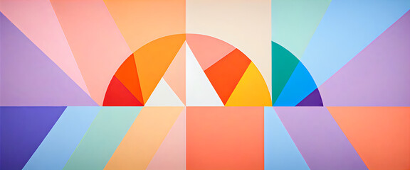 Obraz premium illustrazione con elementi geometrici a tema minimalista astratto contemporaneo