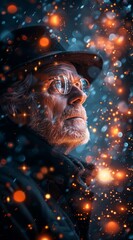 Mystical Elder, Wisdom, Fantasy, Magical Atmosphere, Vintage Style
