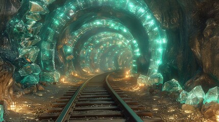 Emerald Crystal Train Tunnel