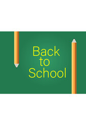 back to school with green background
