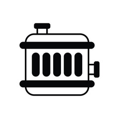 radiator icon with white background vector stock illustration