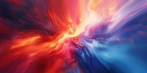 Obraz premium Vibrant abstract background with intense reds and cool blues clash harmoniously. Concept Abstract Art, Vibrant Colors, Color Contrast, Abstract Background, Artistic Harmony