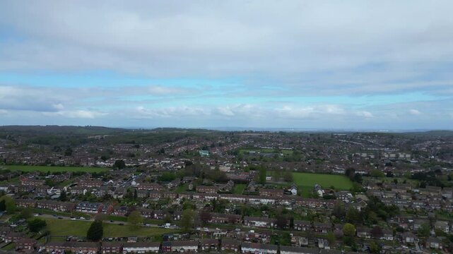 Aerial View of Strood Town of Rochester, Kent, England United Kingdom. April 20th, 2024