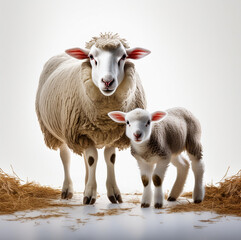 Fototapeta premium mouton, animal, ferme, blanc, gazon, mammifère, laitière, agriculture, nature, mouton, bétail, prairie, alpage, rural, animal, agriculture, domestique, vert, bétail, cornu, bébé, enfant, champ, lait,