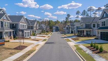Modern Suburban Homes in North Carolina, Spacious Lots with Multiple Garages, Embodying Neighborhood Unity