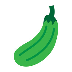 Zucchini Vector Flat Icon Design