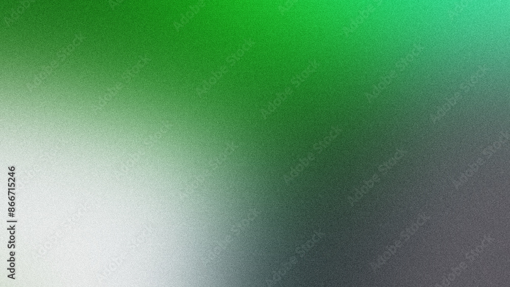 Poster green gradient background fading to white and gray with grainy texture