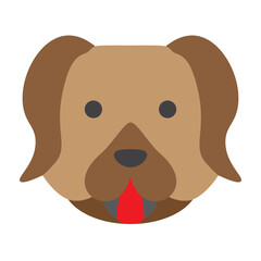 Dog Vector Flat Icon Design