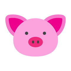 Pig Vector Flat Icon Design