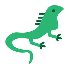 Iguana Vector Flat Icon Design
