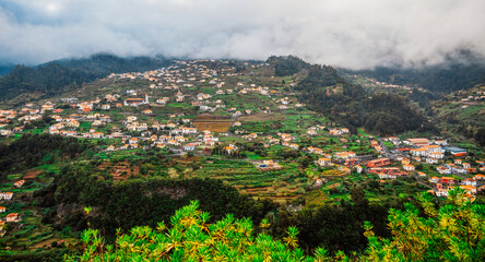 View of Capelinha de Nossa Senhora de Fatima church,, Sao Vicente, Madeira Island, Portugal