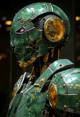 Futuristic Robotic Figure, Displaying Artificial Intelligence