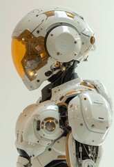 Fototapeta premium Futuristic Robotics, High-Tech Suit, Cybernetic Armor